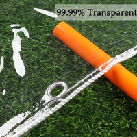 Bâche transparente personnalisable avec écran coupe-vent pour pergola verrouillée avec oeillets ovales rotatifs Tissu imperméable en PVC