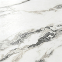 Pierre frittée ultra-fine et brillante blanche avec 3 motifs continus pour les murs décoratifs de chambre ; Options ODM/OEM disponibles