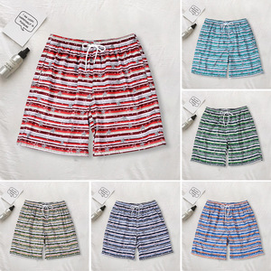 Shorts de Playa para Hombre, de Secado Rápido, con Rayas, Cordón Ajustable, Forro, Corte Holgado, Talla Europea, para Adultos, Ropa Casual de Verano - Product Image 3