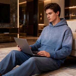 TKAN392D Sudaderas con Capucha al por Mayor para Hombre, Estilo Urbano Vintage, Personalizables con Logotipo, Talla Grande, 100% Algodón, Lavado Ácido - Product Image 1