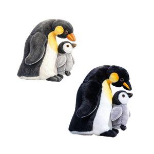 Expédition rapide, jouets en peluche pingouin noir de haute qualité, pingouin empereur gris, animal en peluche, faune de la pôle sud antarctique, personnalisable - Product Image 1