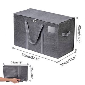 4 Pack <strong>Large</strong> Capacity Moistureproof <strong>Storage</strong> <strong>Bag</strong> Heavy Duty <strong>Extra</strong> Moving <strong>Bag</strong> Tote Clothes Organizer for Quilt Clothing - Product Image 2