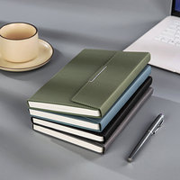 Carnets de notes professionnels A5 en cuir, design minimaliste exquis, journal quotidien pour étudiants, texture litchi, fermeture magnétique, vente en gros