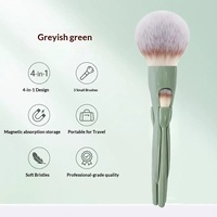 Kit de pinceaux de maquillage professionnel 5 en 1 avec têtes interchangeables, poils synthétiques doux, ODM OEM, étiquette privée, prêt pour la beauté
