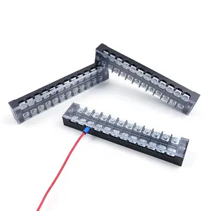 TB2512 25A 600V 12 Vị Trí Dây Điện Dây Rào Cản Vít Hai Hàng Bằng Đồng Thau Kết Nối Nhanh Khối Thiết Bị Đầu Cuối Dây