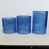 Bocaux à bougies en verre borosilicate à double paroi, résistants à la chaleur, porte-bougies parfumés, réutilisables, recyclables pour la Saint-Valentin