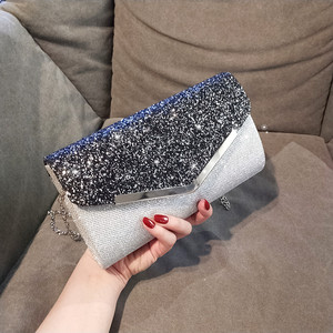 <b>Wedding</b> Shiny Handbags Bridal Metal <b>Clutches</b> Chain Shoulder Bag Golden Sequined Evening Women Bags Envelope <b>Clutch</b> Bag - Product Image 3