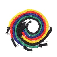 Juego de bandas de entrenamiento de resistencia, 11 Uds., funda de nailon, bandas de tubo de látex para ejercicio físico, juego de bandas de resistencia para tirar hacia arriba
