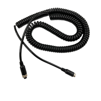 Câble d'extension d'aviation durable Vishi M12, câble spiralé pour caméra de recul de camion/semi-remorque, connexion en spirale pour l'arrière