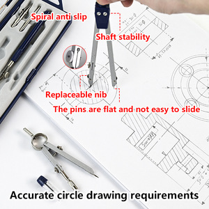 Precision Engineering Student Study Compass Set Exam Metal Alloy Circle Drawing <strong>Tools</strong> for Machinery Design <strong>Drafting</strong> Art Supplies - Product Image 4