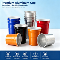 Gobelets en aluminium de 16 oz en gros, gobelets en aluminium recyclables pour boissons, gobelets en aluminium durables pour événements, fêtes