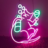 Enseigne lumineuse LED néon multicolore USB pour skateboard, chien teckel, bouledogue, chat, lune, étanche IP42, pour mur, transfrontalière