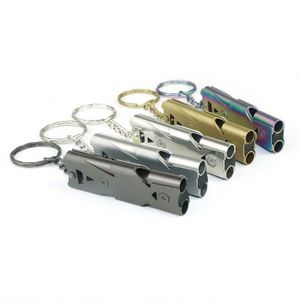 Portable Stainless Steel Signal Rescue Whistle Essential Accessory <b>Tool</b> for Camping and Hiking - Product Image 3