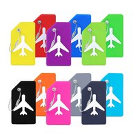 Vente flash - Étiquette de bagage en silicone personnalisée avec logo, étiquette de bagage souple et imperméable pour cadeaux promotionnels pour les événements d'entreprise