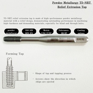 Grifo de procesamiento CNC de acero inoxidable premium y vástago de alivio de metalurgia en polvo, grifo de extrusión sin chip con herramientas roscadas - Product Image 4