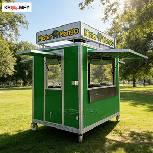 Chariot à churros en fibre de verre et aluminium de qualité supérieure avec réfrigérateur et congélateur, remorque pour hot-dogs et restauration rapide - Product Image 6