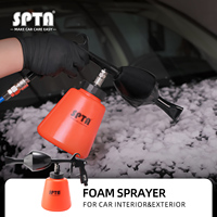 Pistola de Limpieza con Espuma de Aire SPTA, Pistola de Alta Presión para Limpieza de Autos, Herramienta para Lavar Interiores de Autos, Pistola de Detallado con Spinner Metálico