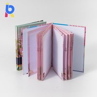 Carnet de notes à couverture rigide de conception personnalisée Mini A5/A6 Taille 100 Pages lignées noires à coudre et reliure thermique pour l'école et le bureau