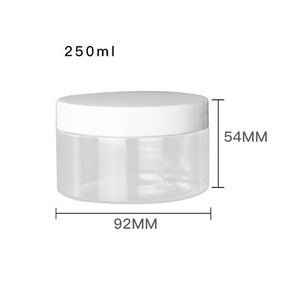 Bocaux en plastique PET transparents vides avec couvercle blanc, noir, brun, 200 <span class=keywords><strong>ml</strong></span>, 250 <span class=keywords><strong>ml</strong></span>, <span class=keywords><strong>300</strong></span> <span class=keywords><strong>ml</strong></span>, 200 g, 7 oz, 10 oz, contenants pour emballage, 250 g, <span class=keywords><strong>300</strong></span> g - Product Image 3
