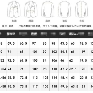 Blazer de Moda Masculina, Corte Entallado, Estilo Formal de Negocios, Doble Botonadura, Chaquetas de Traje - Product Image 6