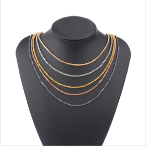 Top Bán Multicolor Quảng Trường Ngọc Trai Rô Hộp Chuỗi Hip Hop Chuỗi Vòng Cổ Kim Loại - Product Image 1