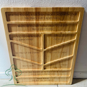 Tagliere in Bambù Personalizzato con Incisioni, Scomparti Divisi per Formaggi e Snack, Coltelli da Servizio, Ecologico, Durevole, Lavabile in Lavastoviglie - Product Image 3