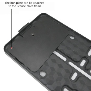 Cadre de plaque d'immatriculation de voiture européenne personnalisé, prix d'usine, cadre de plaque d'immatriculation en plastique ABS avec accessoires - Product Image 6