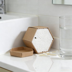 FOREST DAY Square, cotons-tiges biodégradables en bambou et <span class=keywords><strong>coton</strong></span>, boîte en papier jetable pour le nettoyage des oreilles et l'application de maquillage - Product Image 5