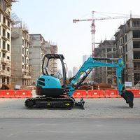 Mini-excavatrice sur chenilles compacte de 3,5 tonnes pour moteur, puissance de creusement élevée, capacité de la cuve de 0,09 m, composants de marque réputée