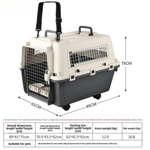 Transportadoras Rígidas para Mascotas, Aprobadas por <span class=keywords><strong>IATA</strong></span>, Resistentes, para Viajes Aéreos, con Ventilación, para Perros y Gatos de hasta 22 kg (50 lb) - Product Image 6