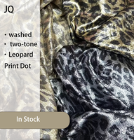 Tissu en mousseline de polyester 100% biologique lavé, à imprimé léopard petit, tissé, 105 GSM, pour robes, gowns, foulards et vêtements