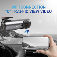 Caméra de tableau de bord de voiture Wifi Full HD 1080P 150 °   Caméra vidéo sans fil de vision nocturne pour voiture, boîte noire