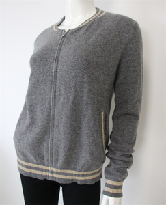 <span class=keywords><strong>Cardigan</strong></span> 100% in Cashmere lavorato a maglia <span class=keywords><strong>con</strong></span> Zip da <span class=keywords><strong>donna</strong></span> <span class=keywords><strong>con</strong></span> motivo a righe stile Casual antirughe traspirante alla moda invernale - Product Image 4