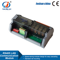 Huaqingjun Module de relais LAN RS485 4 canaux 24VDC 12VDC RJ45 relais Modbus RTU TCP DO Board pour maison intelligente