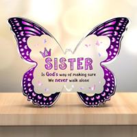 Feuille acrylique personnalisée avec impression UV papillon, découpe acrylique par sublimation, bloc acrylique vierge, cadre photo photo, artisanat