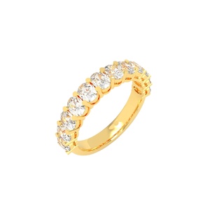 IGI Certified Custom Lab Diamond 18K/14K Gold Oval Cut Rhodium Plated Unisex Engagement <b>Ring</b> - Product Image 2