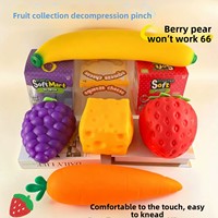 Creatief gesimuleerd fruit-groente rubberen TPR-knijpspeeltje Grote druiven Snelle terugvering Ultrazacht Duurzaam Stressverlichting 14+