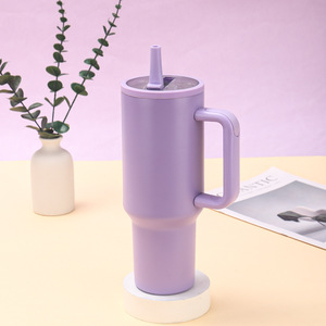40oz H5.0 Handle Car Travel Tumbler Vacuum <b>Insulated</b> <b>Mug</b> Lid Straw Non-Slip OEM ODM Custom Logo - Product Image 4