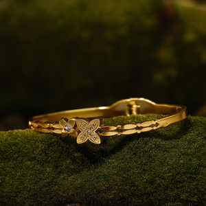 Pulseras Románticas y Modernas de Aleación Chapada en Oro, Brazaletes con Forma de Flor y Número con Engaste de Zirconia, Regalo de Moda - Product Image 3