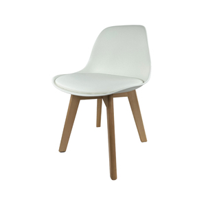 Silla de <span class=keywords><strong>tulip</strong></span>án de plástico para niños de estilo nórdico con asiento acolchado, patas de madera, muebles de jardín de infantes, cojín tapizado de PU, silla para niños - Product Image 5
