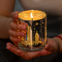 AIKUN Bougie parfumée artisanale en métal à double couche romantique pour la décoration de la maison, cadeau de mariage, anniversaire, Noël, Diwali