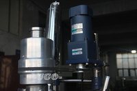 Réacteur chimique industriel en acier inoxydable à double enveloppe chauffée électriquement et agitée, avec moteur, capacité 100L