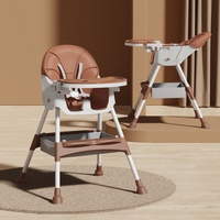 Chaise haute multifonctionnelle pliable et portable pour bébé, avec base en plastique moderne, idéale pour la salle à manger, l'école et l'extérieur – Offre spéciale