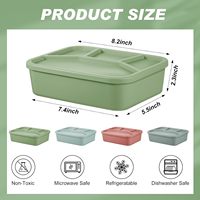 Boîte à lunch en silicone multifonctionnelle écologique à 4 compartiments, sans BPA, de qualité alimentaire, avec couvercle anti-fuite, compatible lave-vaisselle et chauffable