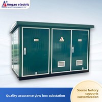 Subestación Transformadora Tipo Caja Monofásica/Trifásica Preinstalada, Cuarto de Distribución de Energía Completo para Exteriores, Modelo YB