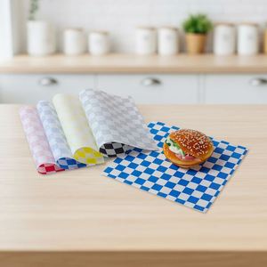 Household Greaseproof <b>Paper</b> 100% Virgin Pulp Bio-degradable Custom Printed PE Coated <b>Paper</b> for Burgerf - Product Image 1