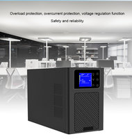 UPS en Línea de Doble Conversión de 2kVA, Onda Sinusoidal Pura, Alta Frecuencia, PF1, Fuente de Alimentación de Respaldo Estable para Servidores y Sistemas Informáticos