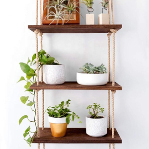 Estante <span class=keywords><strong>de</strong></span> Pared Decorativo Flotante <span class=keywords><strong>de</strong></span> <span class=keywords><strong>Madera</strong></span> <span class=keywords><strong>de</strong></span> 5 Niveles para Esquinas - Product Image 6