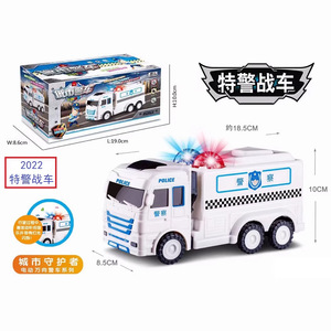 Véhicule d'ingénierie électrique omnidirectionnel, excavatrice, bulldozer, camion lance-missiles avec lumières et musique pour garçons de 5 à 7 ans, jouet en plastique - Product Image 5