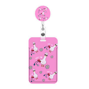 In stock <b>briefcase</b>, goose-shaped ID card retractable badge roll, round epoxy easy-pull keychain, card holder, UV printed. - Product Image 5